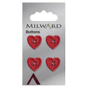 Milward Knoop Hart Rood 15mm (4 stuks)