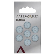 Milward Knoop Blauw Met Parelmoer Rand 11mm (7 stuks)