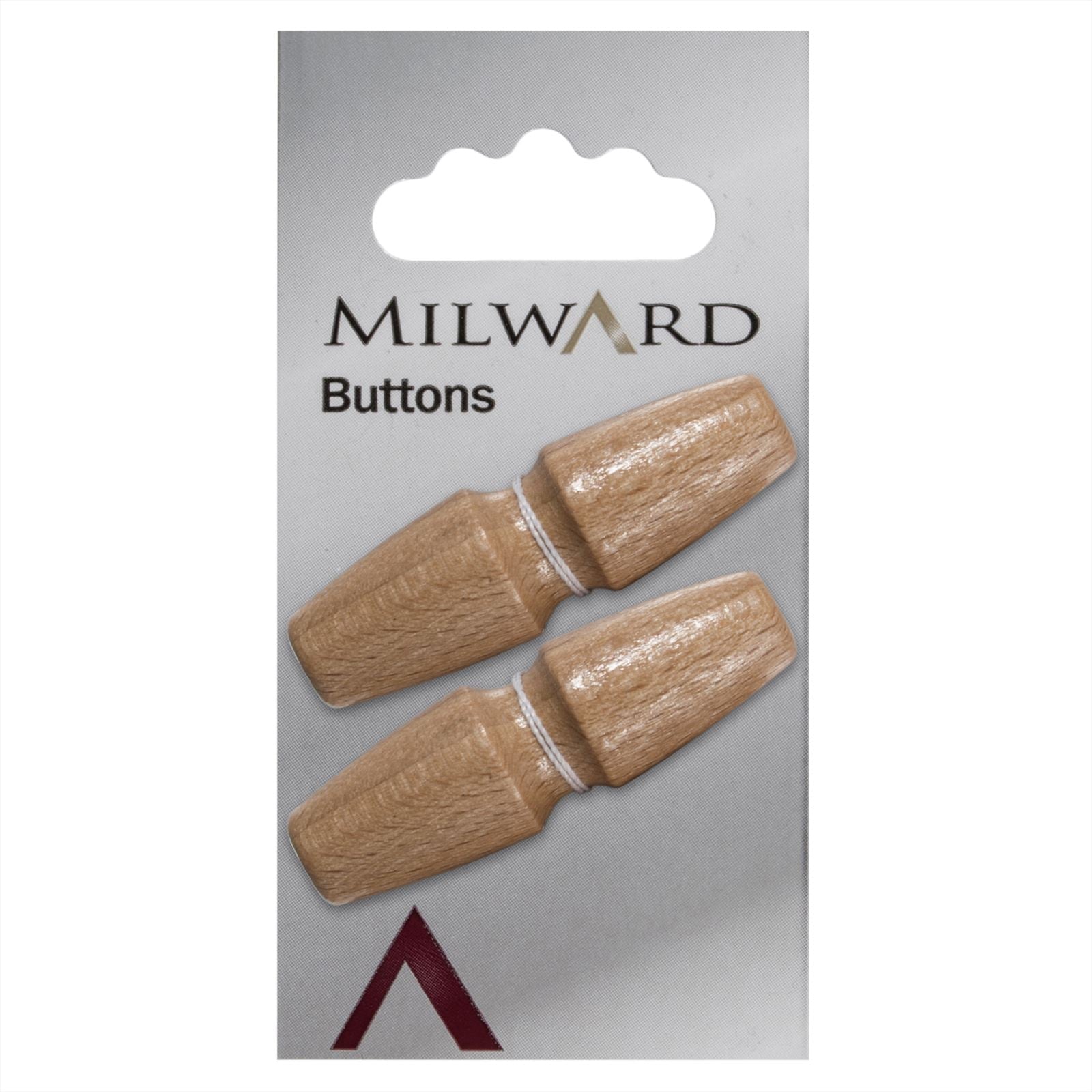 Milward Knoop Knebel Hout 45 mm (2 stuks)