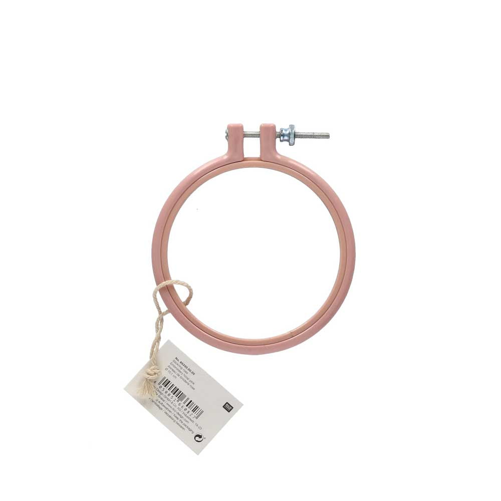 Rico Borduurring Kunststof 10,1 cm 007 Roze