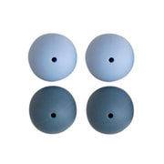 Go Handmade Siliconen Kralen 4 Stuks 23 Blauw Mix
