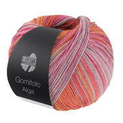 Lana Grossa Gomitolo Alga 2021 Rood/oranje/fuchsia/mint/braambes/grijs