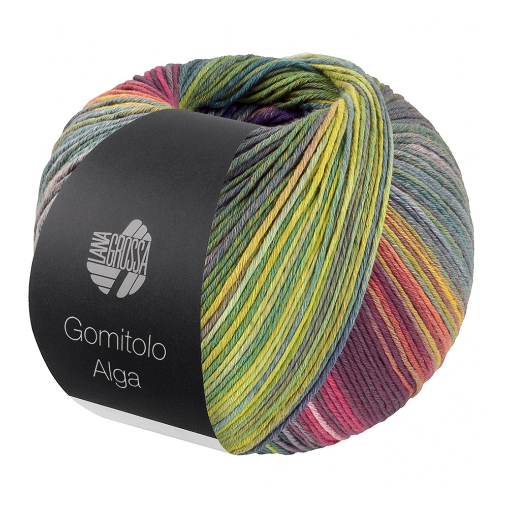 Lana Grossa Gomitolo Alga 2026 Fuchsia/Paars/Pistache/Petrol-/Grijsgroen/Lila/Grafietgrijs/Vroeg
