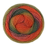 Lana Grossa Gomitolo Gala 4037 Rood/Tomaat/Fuchsia/Donkergroen/-olijf/Lichtolijf/Bruin - bol garen