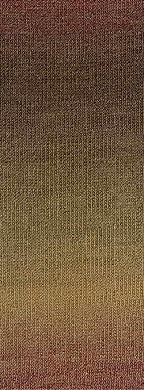 Lana Grossa Gomitolo Gala 4038 Chocolade-/Donkerbruin/Nougat/Camel - kleurverloop