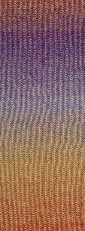 Lana Grossa Gomitolo Gala 4039 Roodbruin/Roest/Nougat/Grijslila/Violet - kleurverloop
