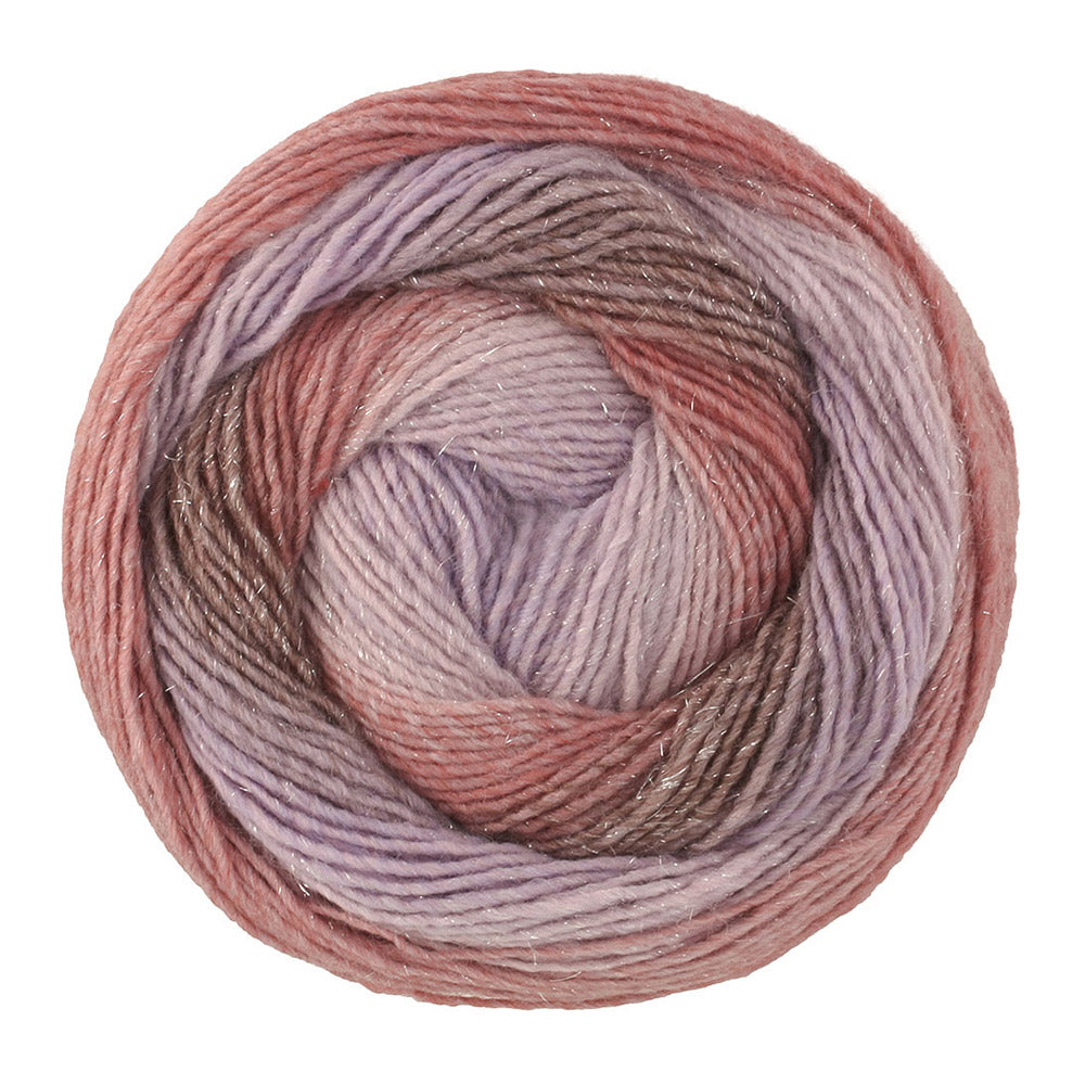Lana Grossa Gomitolo Gala 4040 Kastanje/Mauve/Lila/Grijsbruin - bol garen