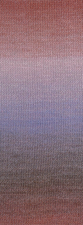 Lana Grossa Gomitolo Gala 4040 Kastanje/Mauve/Lila/Grijsbruin - kleurverloop