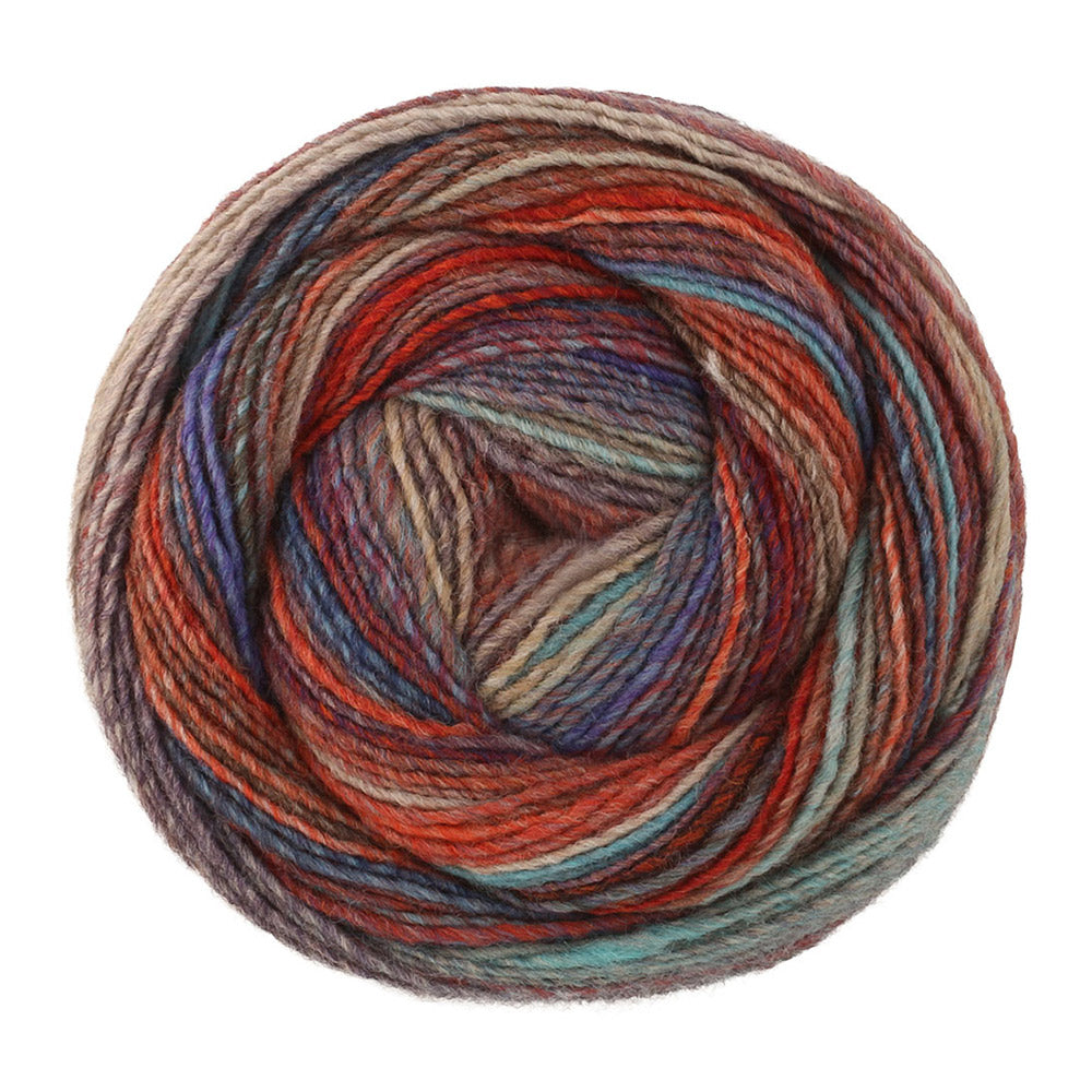 Lana Grossa Gomitolo Intenso 240 Turquoise/Blauw/Donker-/Grijsrood/Rood/Oranje/Grijsgroen/Beige/Grijsbruin - bol garen