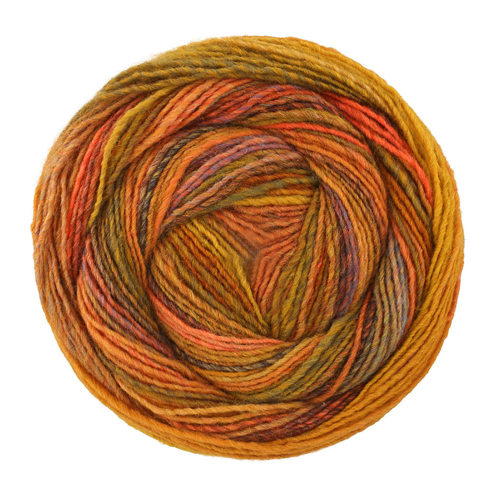 Lana Grossa Gomitolo Intenso 244 Oranje/Nougat/Oker/Grijsblauw/Licht-/Donker-/Roodbruin/Koraal - bol garen