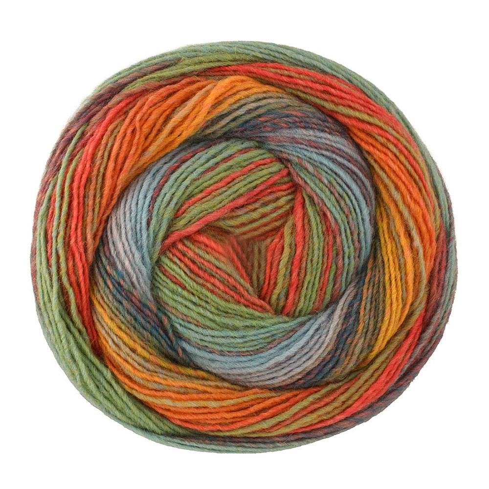 Lana Grossa Gomitolo Modo 625 Grijsrood/Rood/Oranje/Saffraangeel/Kaki/Lichtgrijs/Grijsblauw/Grijsgroen/Olijf - bol garen
