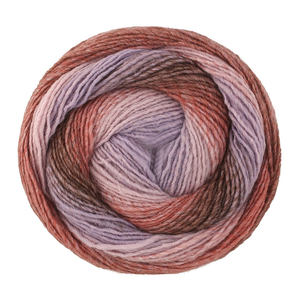Lana Grossa Gomitolo Versione 465 Grijsbruin/Rozenhout/Mauve/Lila - bol garen