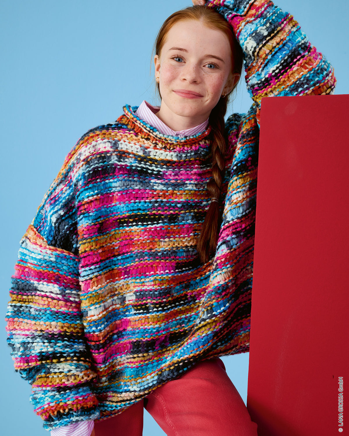 Lana Grossa Kids Nr. 15 model 14 - trui met Crazy - sfeerfoto 5