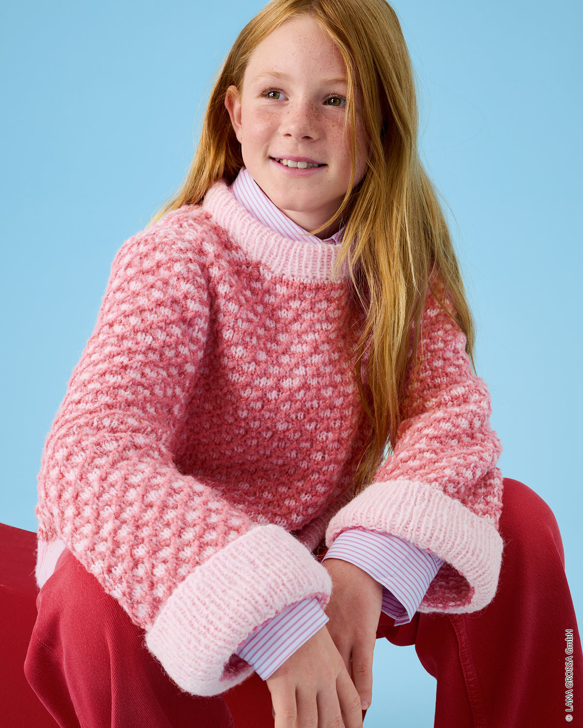 Lana Grossa Kids Nr. 15 model 15 - trui met Nebbia en Orsettini - sfeerfoto 3