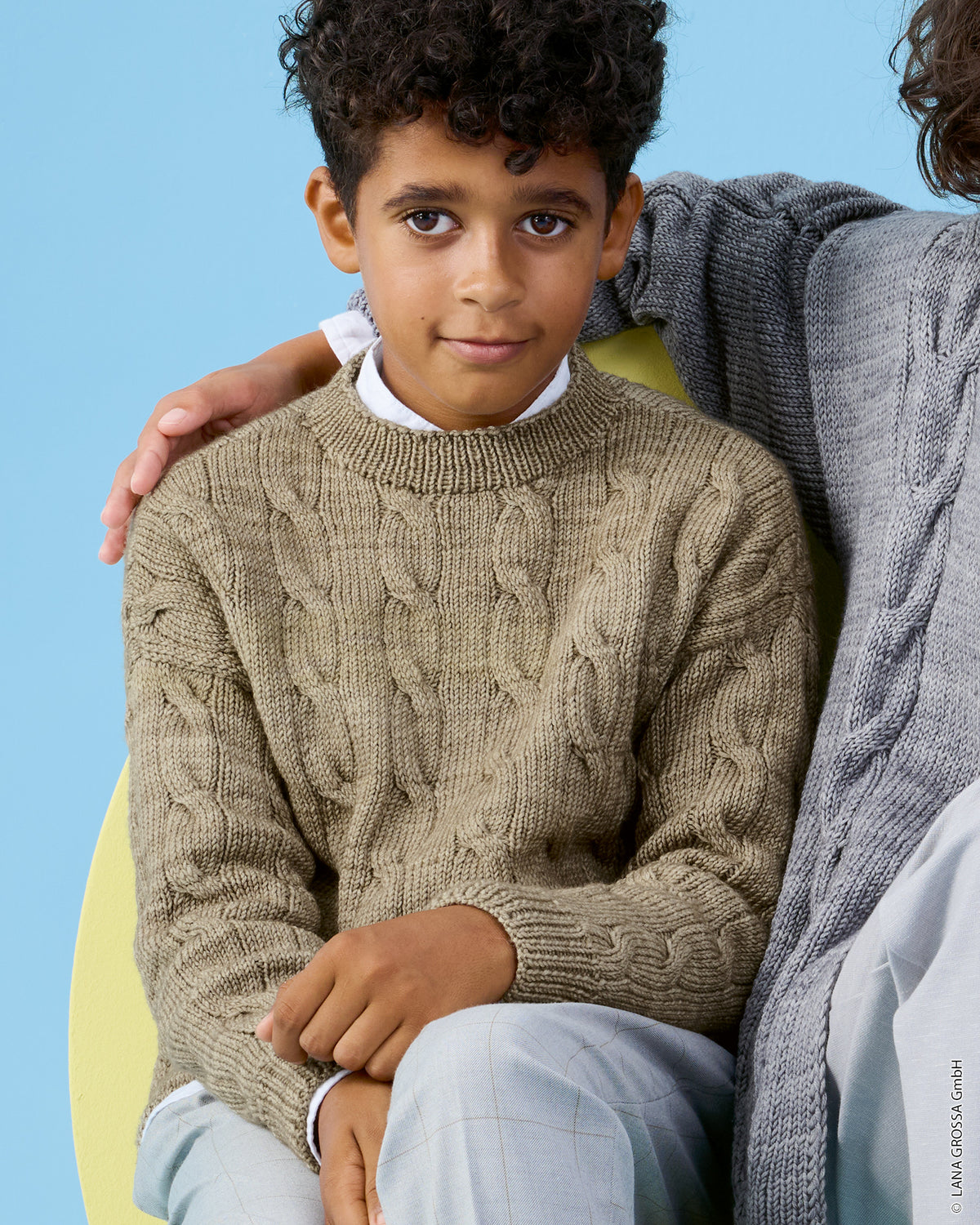 Lana Grossa Kids Nr. 15 model 17 - trui met Cool Wool Big Vintage - sfeerfoto 5
