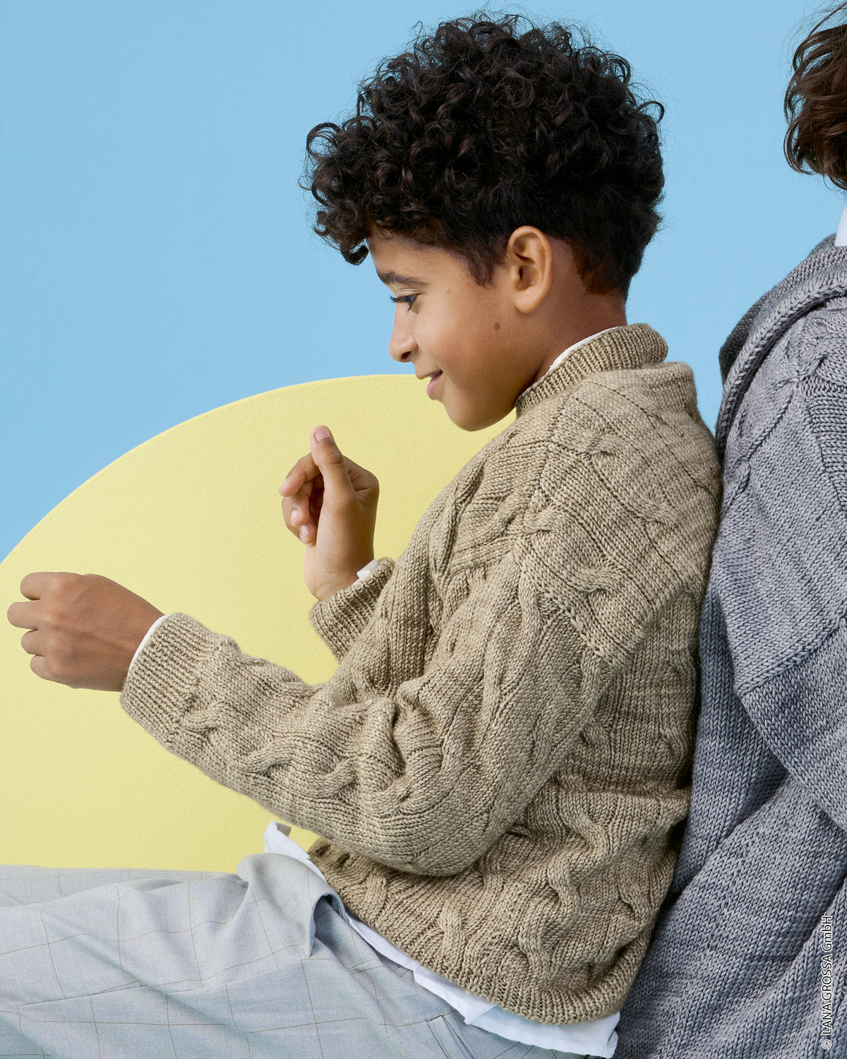 Lana Grossa Kids Nr. 15 model 17 - trui met Cool Wool Big Vintage - sfeerfoto 6