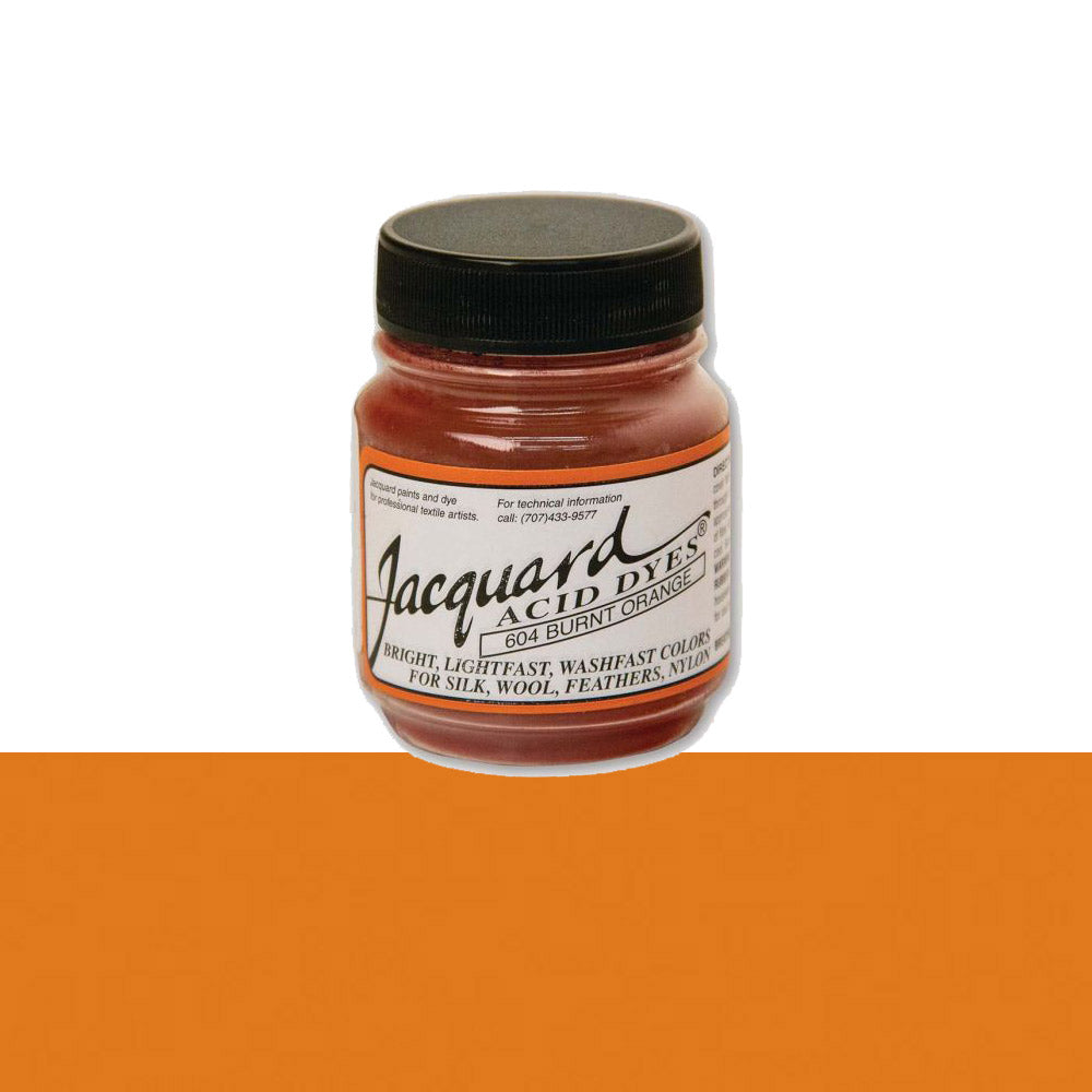 Jacquard Wolverf 604 Burnt Orange - potje geconcentreerde Acid Dye wolverf in kleur 604 Burnt Orange