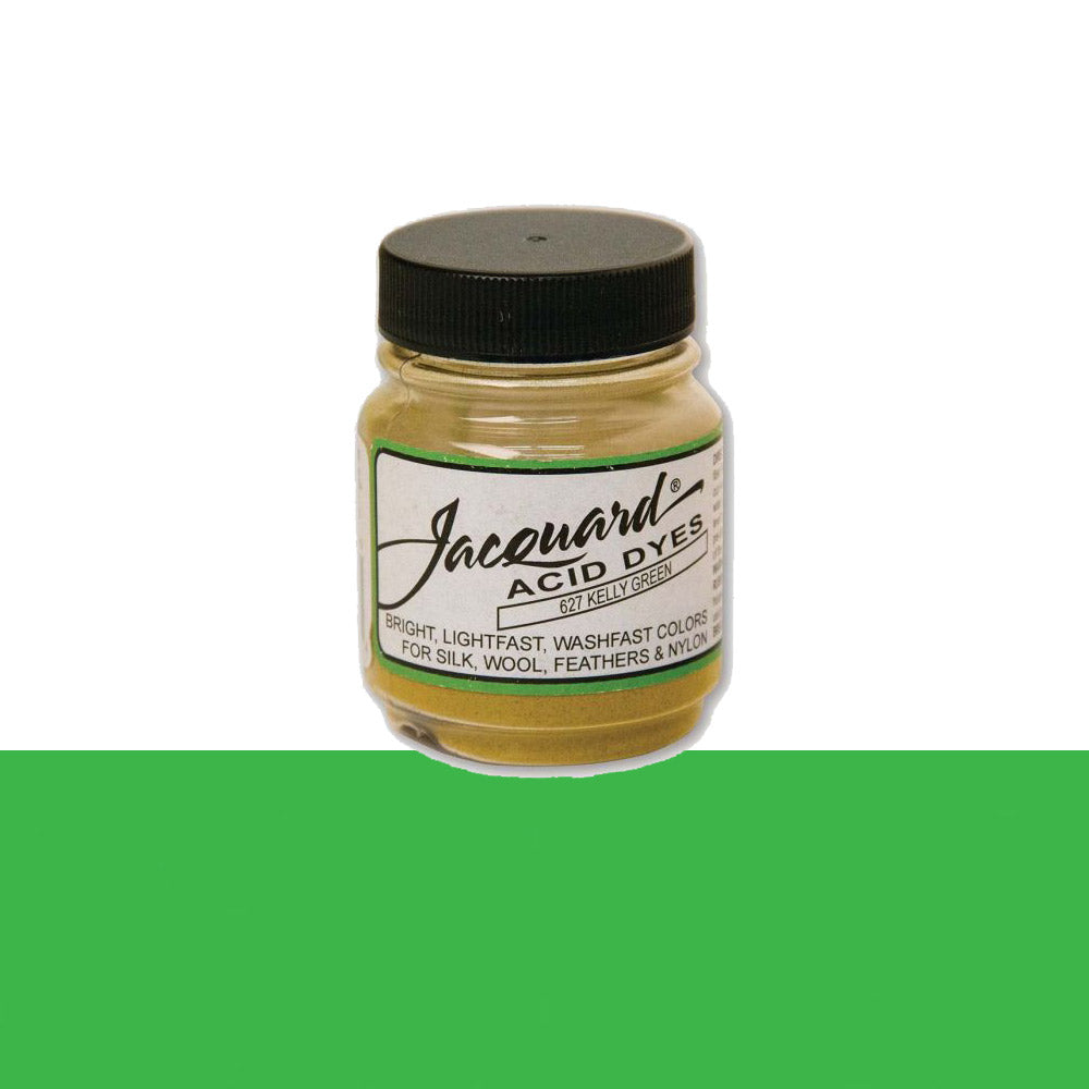 Jacquard Wolverf 627 Kelly Green - potje geconcentreerde Acid Dye wolverf in kleur 627 Kelly Green
