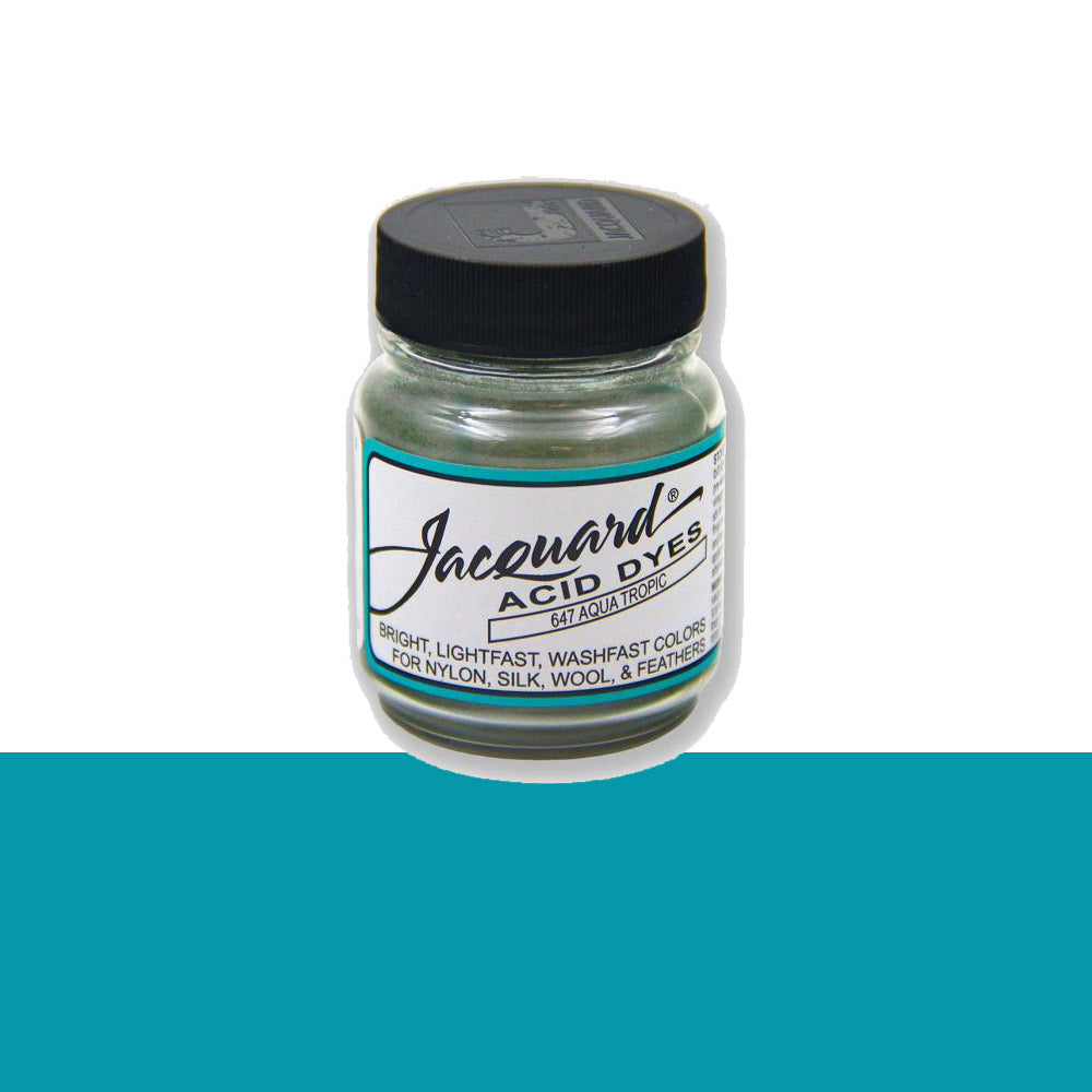 Jacquard Wolverf 647 Aqua Tropic - potje geconcentreerde Acid Dye wolverf in kleur 647 Aqua Tropic