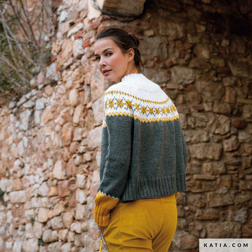 Patroon breien haken dames trui herfst winter katia — gemaakt met Katia Basic Merino (6)