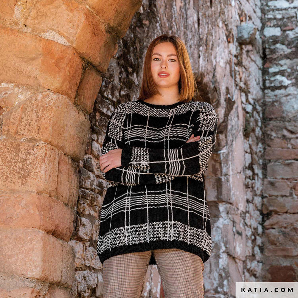 Patroon breien haken dames trui herfst winter katia — gemaakt met Katia Basic Merino (16)