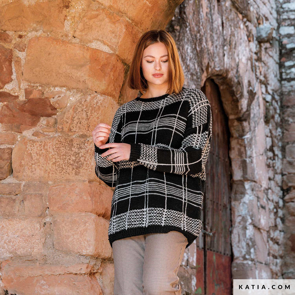 Patroon breien haken dames trui herfst winter katia — gemaakt met Katia Basic Merino (17)