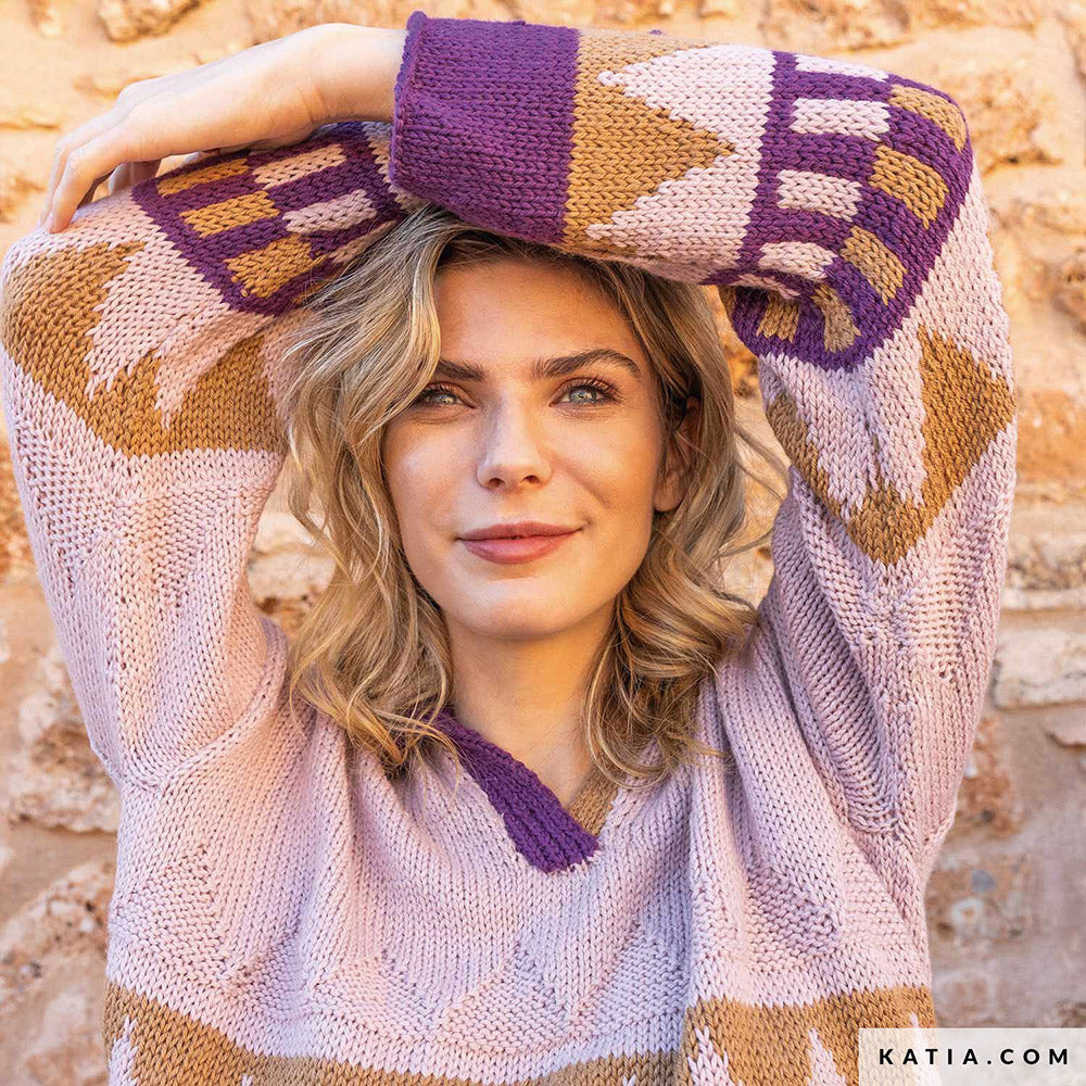 Patroon breien haken dames trui herfst winter katia — gemaakt met Katia Basic Merino (14)