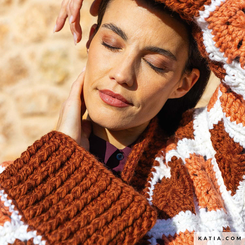 Patroon breien haken dames jas herfst winter katia — gemaakt met Katia Big Merino (5)