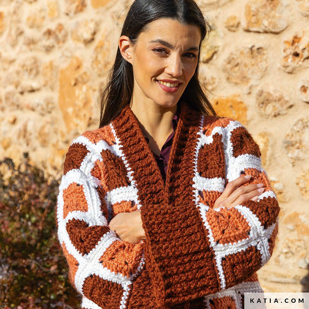 Patroon breien haken dames jas herfst winter katia — gemaakt met Katia Big Merino (4)