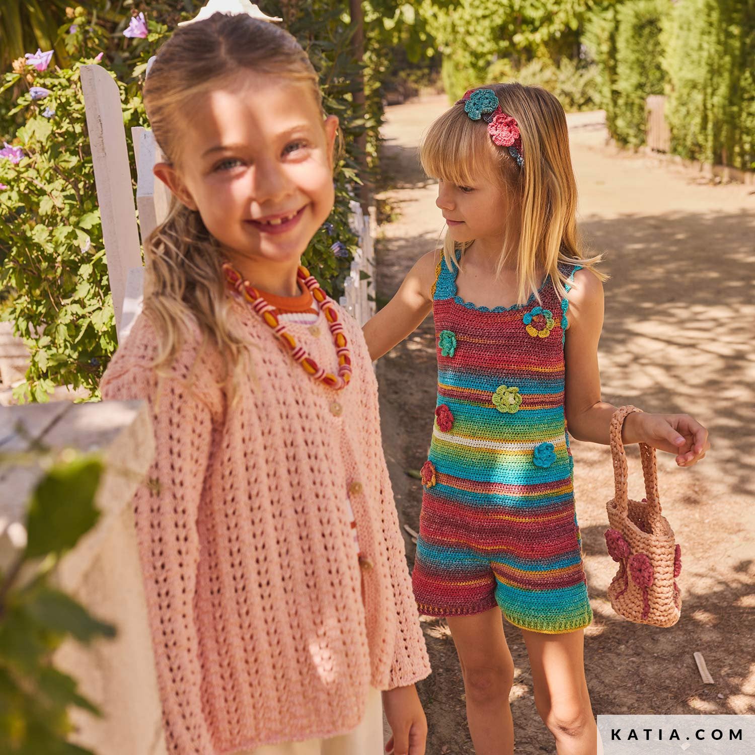 Patroon breien haken kinderen jas lente zomer katia — gemaakt met Katia Fair Cotton (2)