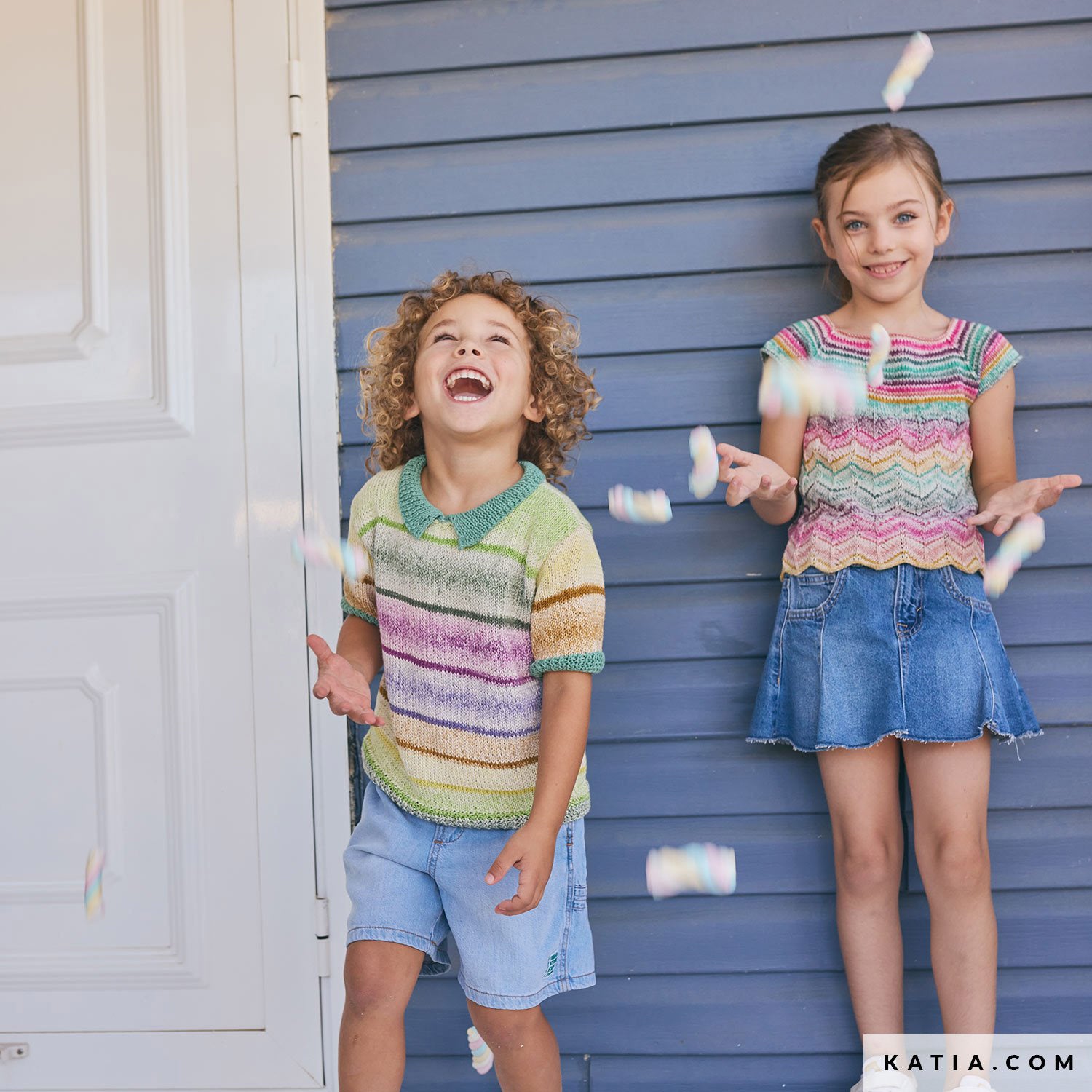 Patroon breien haken kinderen shirt lente zomer katia — gemaakt met Katia Fair Cotton (11)