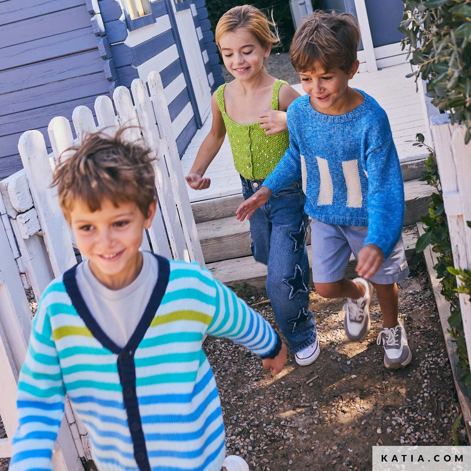 Patroon breien haken kinderen jas lente zomer katia — gemaakt met Katia Kinderen Magazine No. (40)