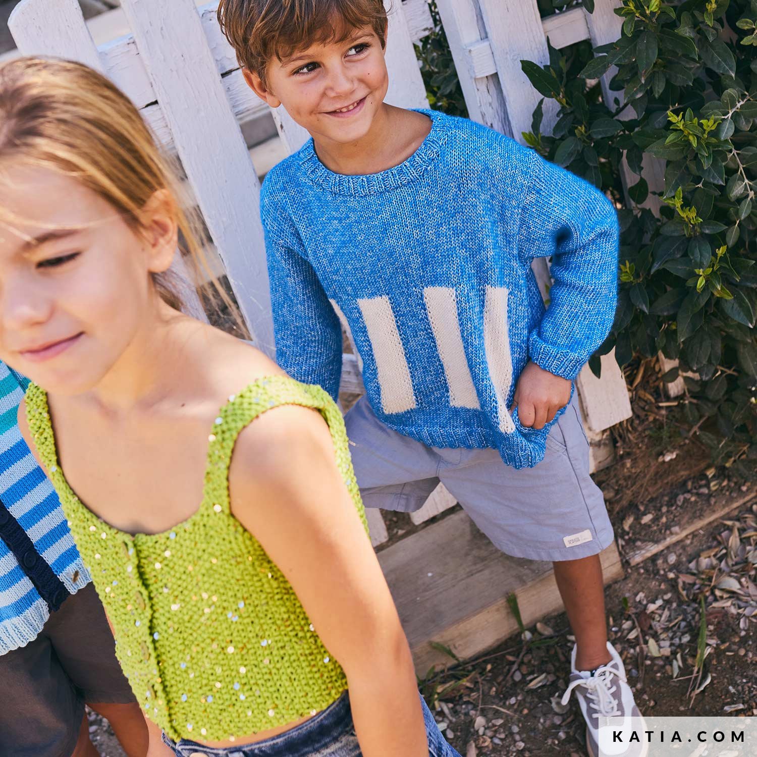 Patroon breien haken kinderen trui lente zomer katia — gemaakt met Katia Kinderen Magazine No. (57)