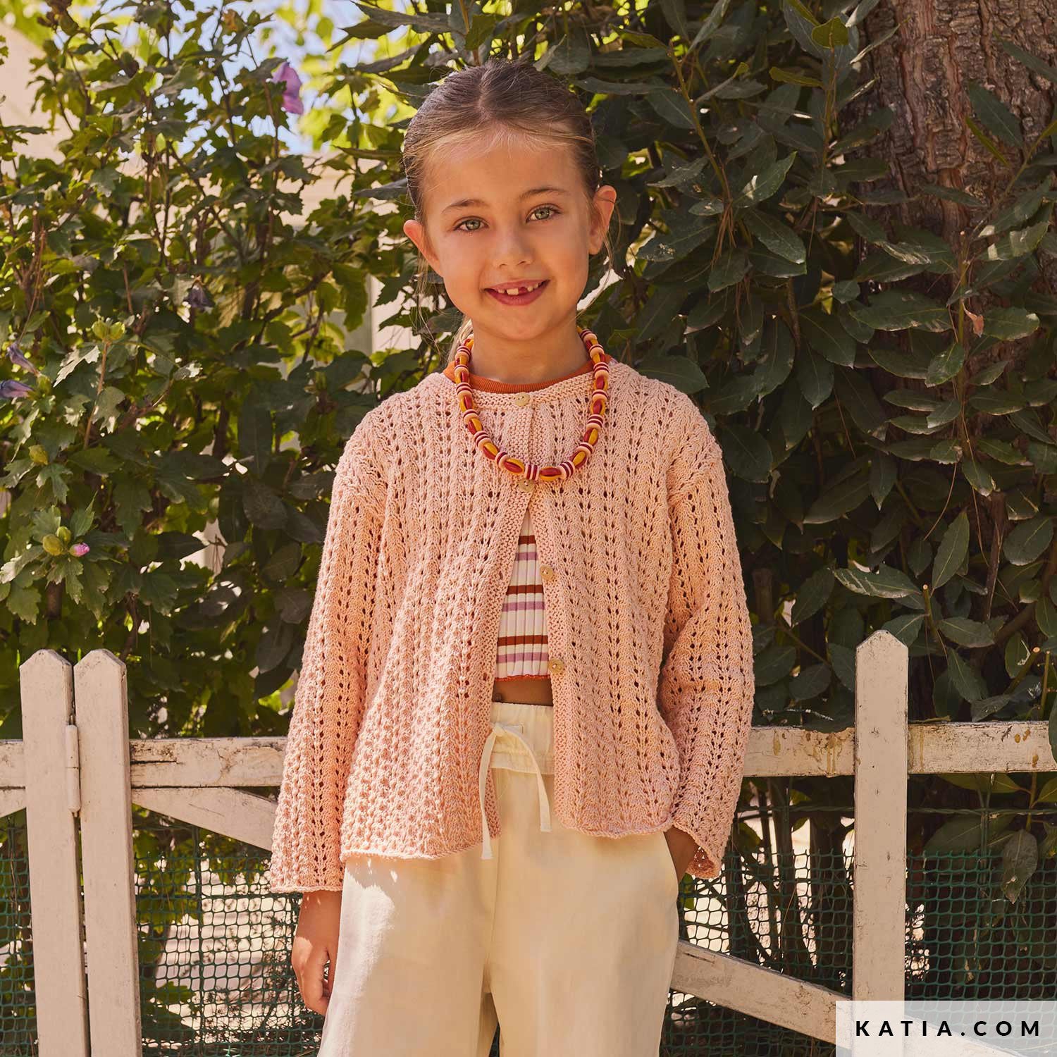 Patroon breien haken kinderen jas lente zomer katia — gemaakt met Katia Kinderen Magazine No. (11)