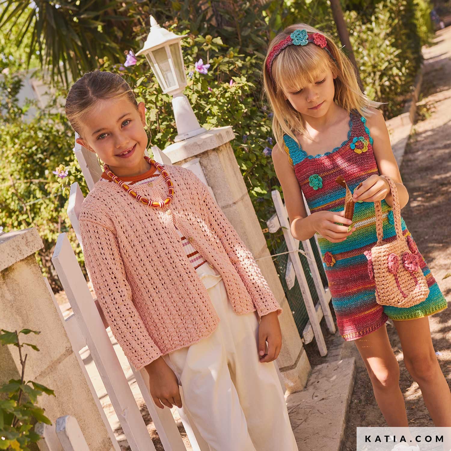 Patroon breien haken kinderen jas lente zomer katia — gemaakt met Katia Kinderen Magazine No. (8)