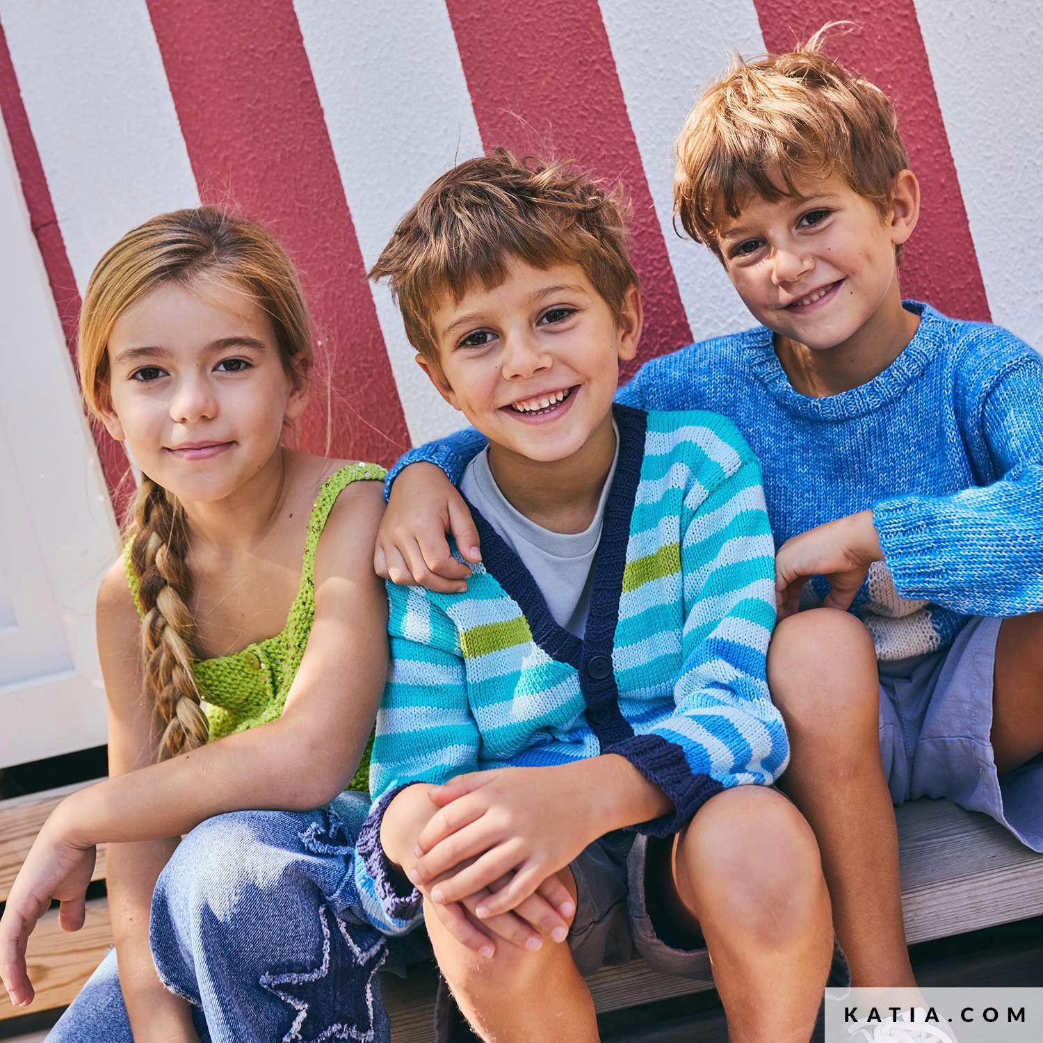 Patroon breien haken kinderen jas lente zomer katia — gemaakt met Katia Kinderen Magazine No. (41)