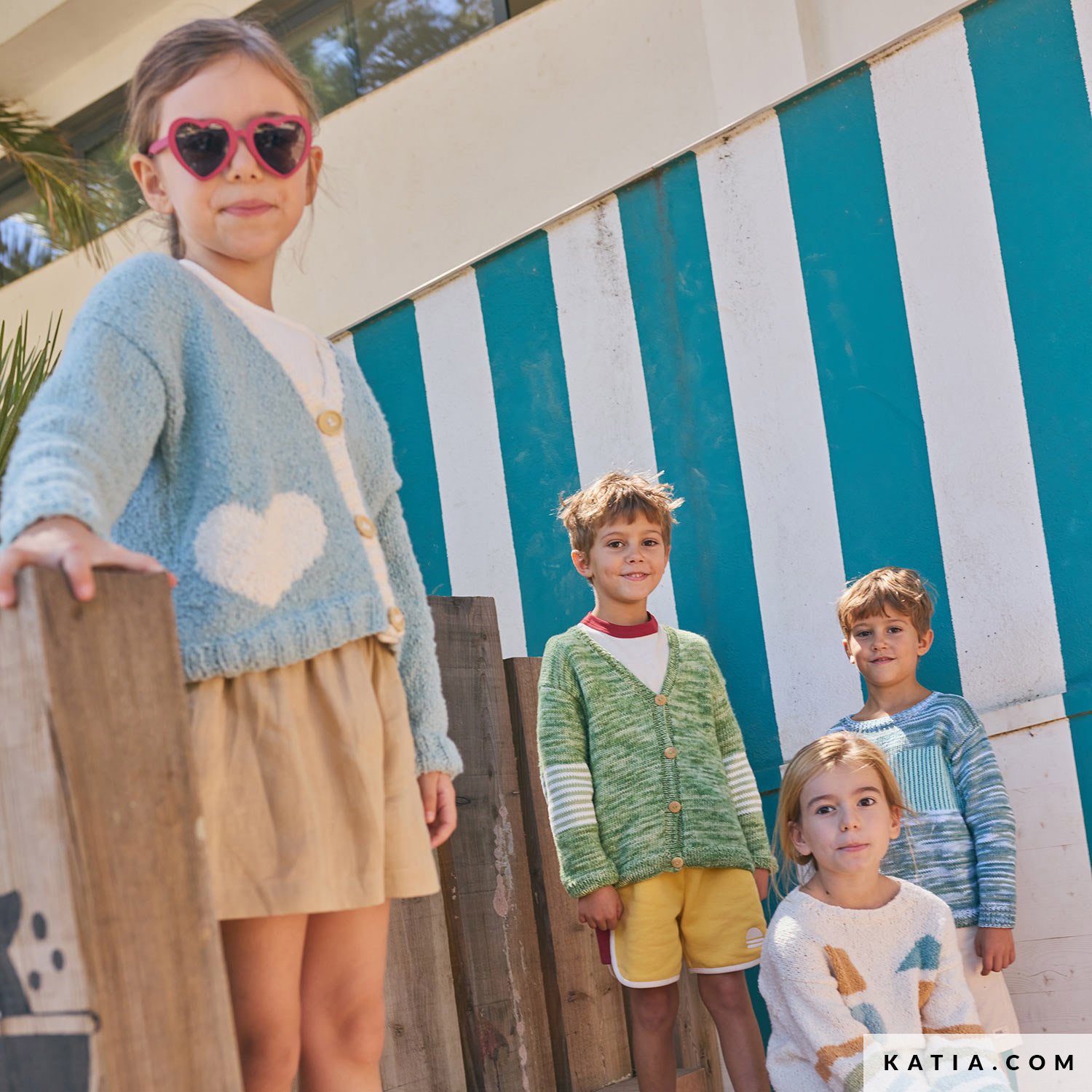 Patroon breien haken kinderen jas lente zomer katia — gemaakt met Katia Kinderen Magazine No. (18)