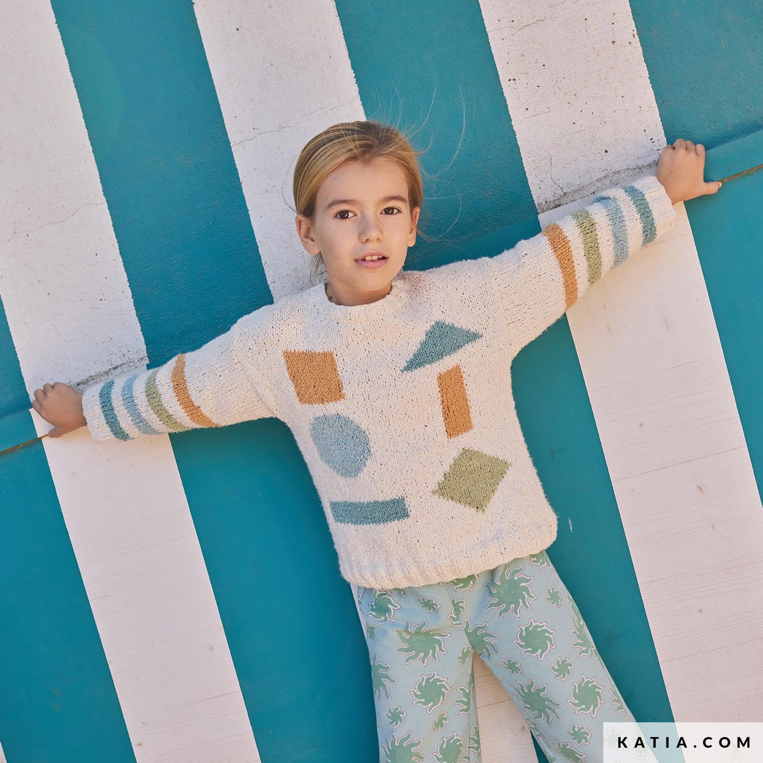 Patroon breien haken kinderen trui lente zomer katia — gemaakt met Katia Kinderen Magazine No. (41)