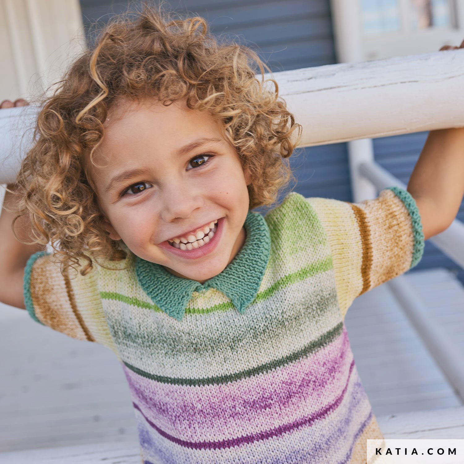 Patroon breien haken kinderen shirt lente zomer katia — gemaakt met Katia Kinderen Magazine No. (9)