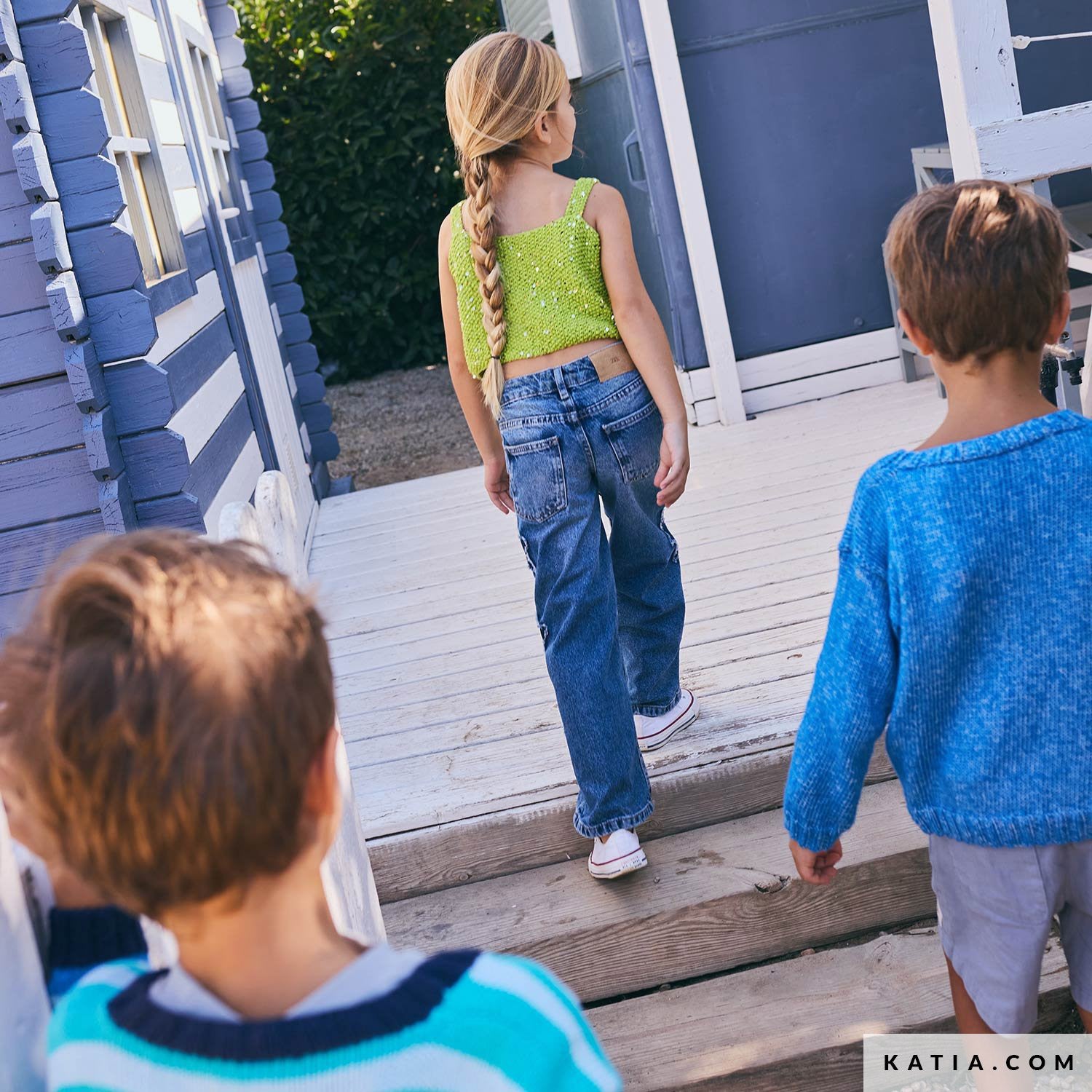 Patroon breien haken kinderen topje lente zomer katia — gemaakt met Katia Kinderen Magazine No. (6)