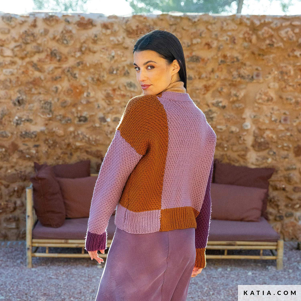Patroon breien haken dames jas herfst winter katia — gemaakt met Katia Merino Aran (2)