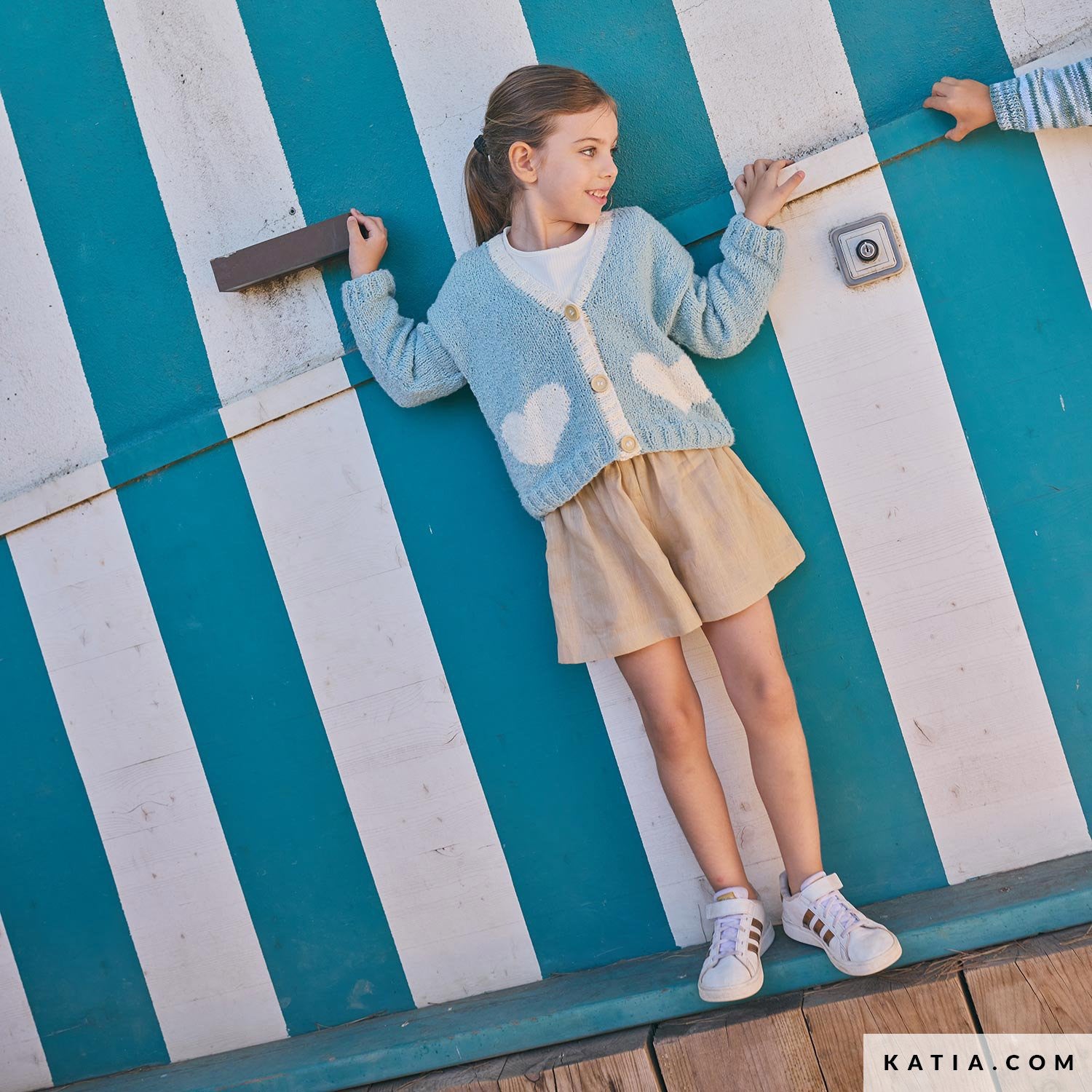 Patroon breien haken kinderen jas lente zomer katia — gemaakt met Katia Onda (6)