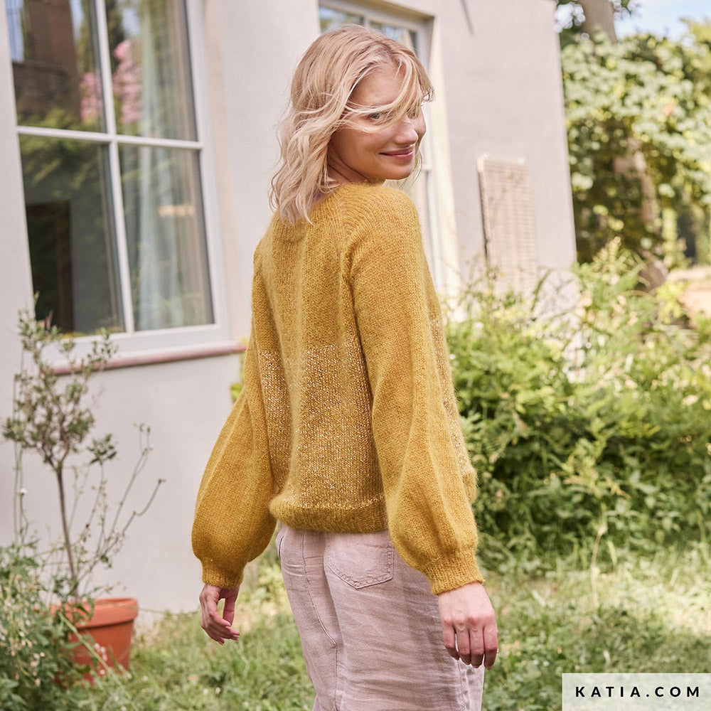 Patroon breien haken dames trui herfst winter katia — gemaakt met Katia Silky Mohair (10)