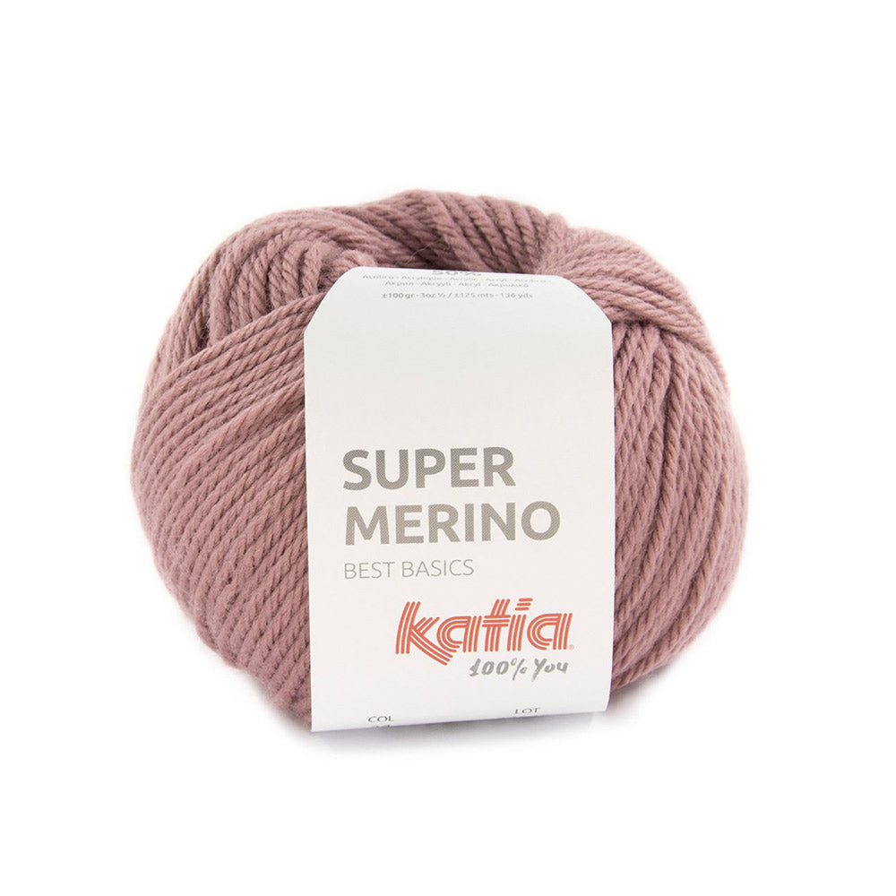 Katia Super Merino 034 Donkerroze