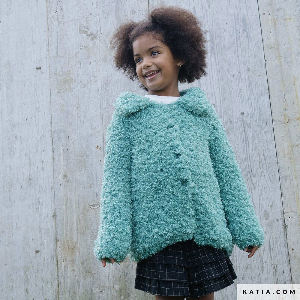 Patroon breien haken kinderen jas herfst winter katia — gemaakt met Katia WOW - Loopy (9)