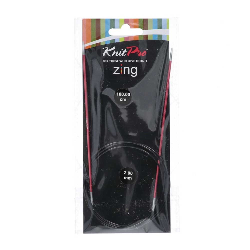 KnitPro Zing Rondbreinaalden 100cm 2,00 mm