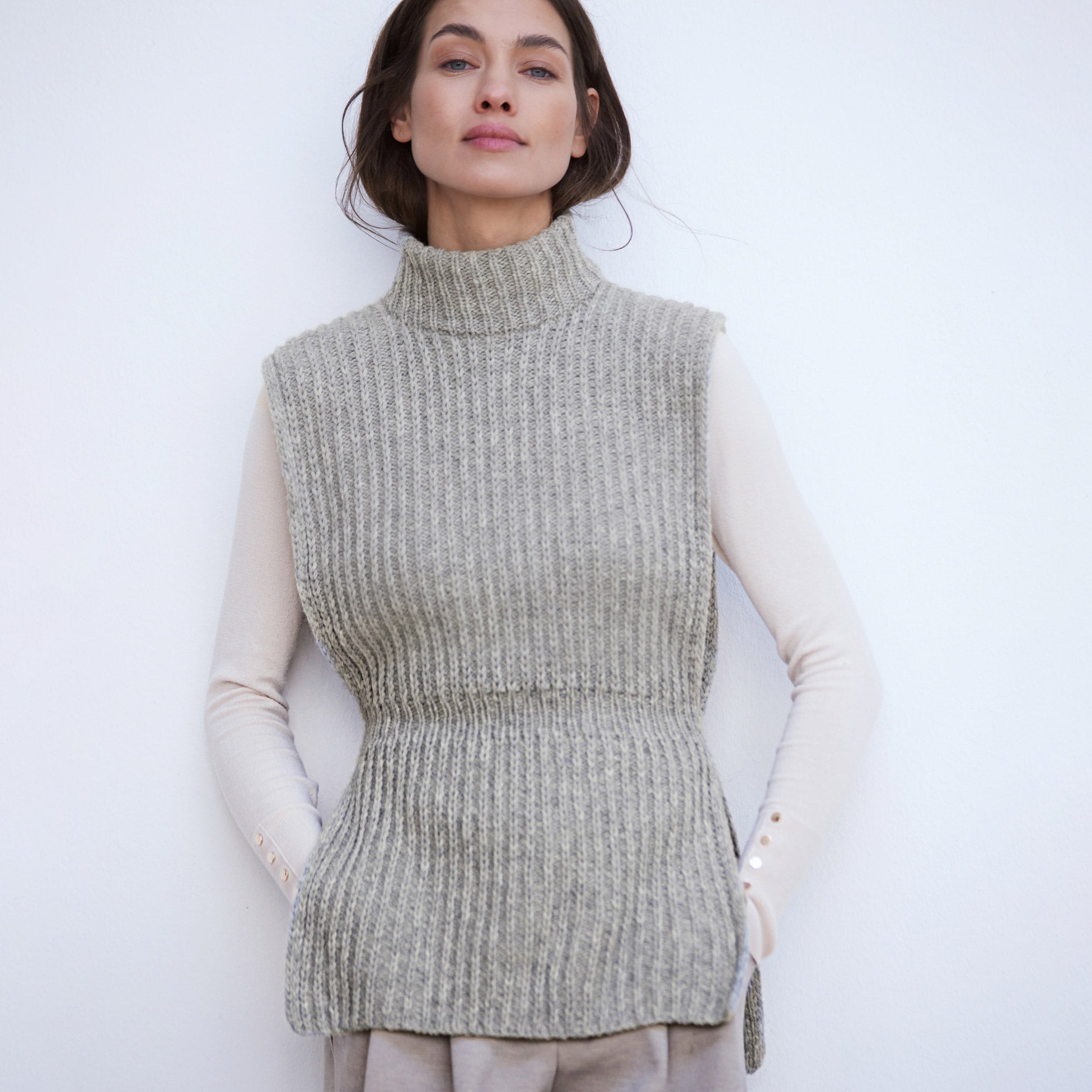 Gbp — gemaakt met Lana Grossa Cool Merino Wikkelvest - Breipakket - vrije kleurkeuze (2)