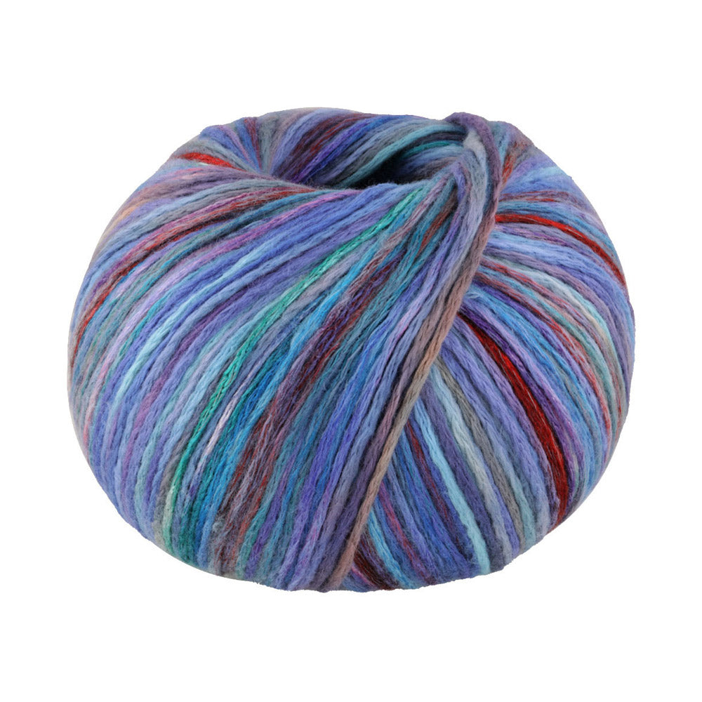 Lana Grossa Cotonella Multi 108 Blauw/turquoise/rood/mint/zalm