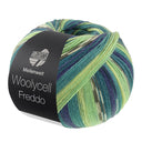 Lana Grossa Woolycell Freddo 6046 Petrol-/Nachtblauw/Petrol-/Lichtgroen/Jade/Donker-/Lichtgrijs