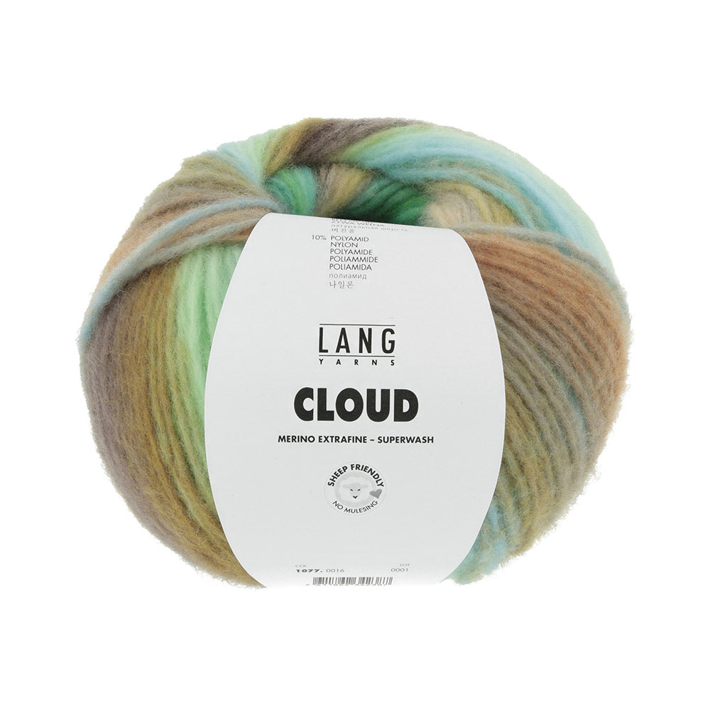 Lang Yarns Cloud 016 Groen/Turquoise/Messing